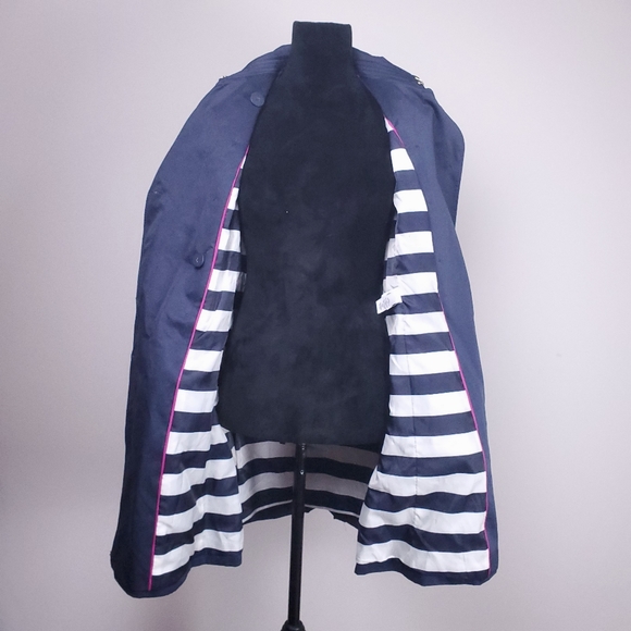 BANANA REPUBLIC classic navy double breasted belted trench coat - Picture 5 of 8